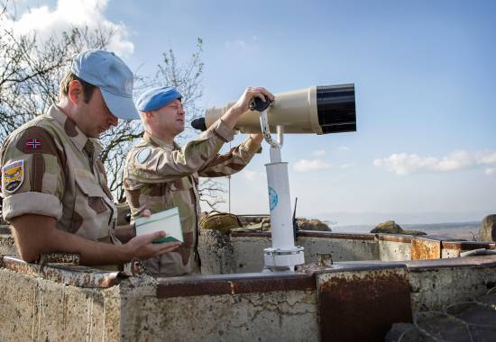 Norske FN-observatører på Golanhøyden.

//

Norwegian UN-observers at Golan.