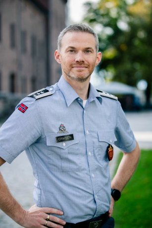 Portrett av Oberst (m) Daniel Berg Eriksen, prosjektleder for lønns- og insentivprosjektet.