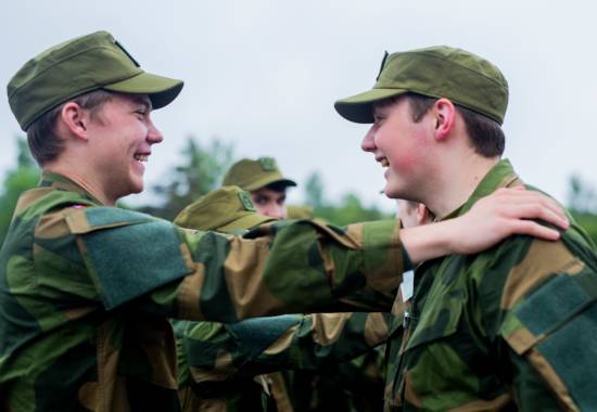 Fra innrykket på rekruttskolen på Porsangermoen, her skal soldaten ha seksmånederstjenese før de blir overført til HV